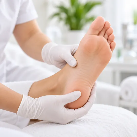 Voetonderzoek door de pedicure